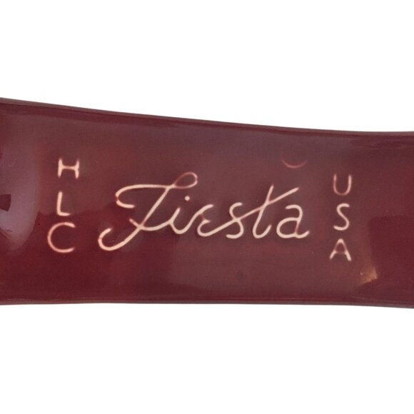 Homer Laughlin Fiesta Ware Red Spoon Rest 8" Fiestaware #58 - Picture 3 of 7